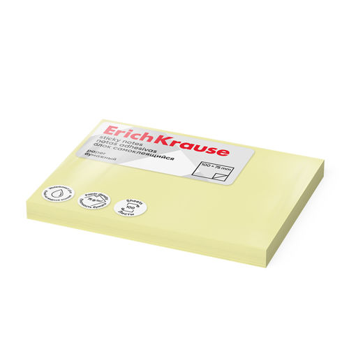 Picture of EK STICKY NOTES 100X75MM YELLOW